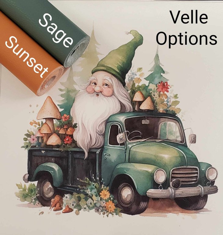 Gnomes on the Go Green Vinyl Panel