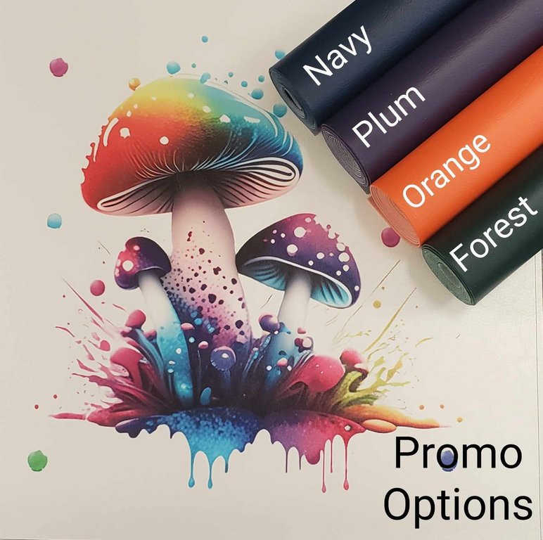 Neon Magic Mushroom Vinyl Panel