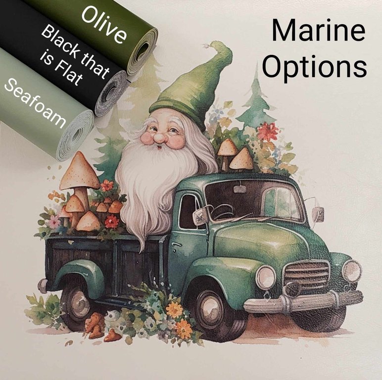 Gnomes on the Go Green Vinyl Panel