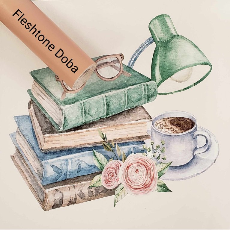 Vintage Book Study Vinyl Panel