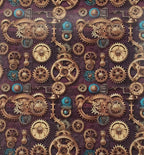 Purple Steampunk Gears Vinyl