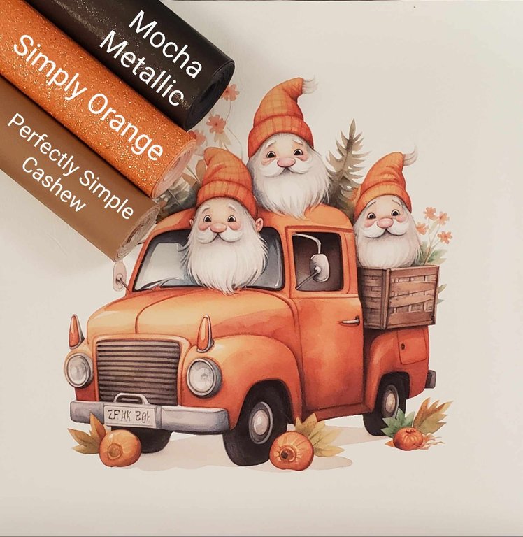 Gnomes on the Go Orange Vinyl Panel