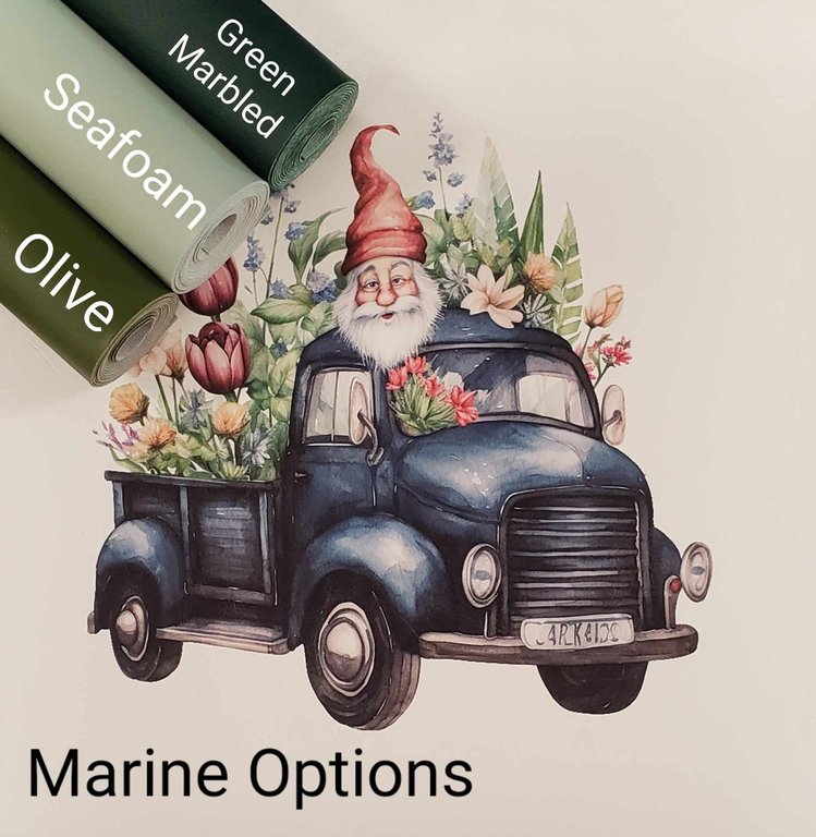 Gnomes on the Go Blue Vinyl Panel