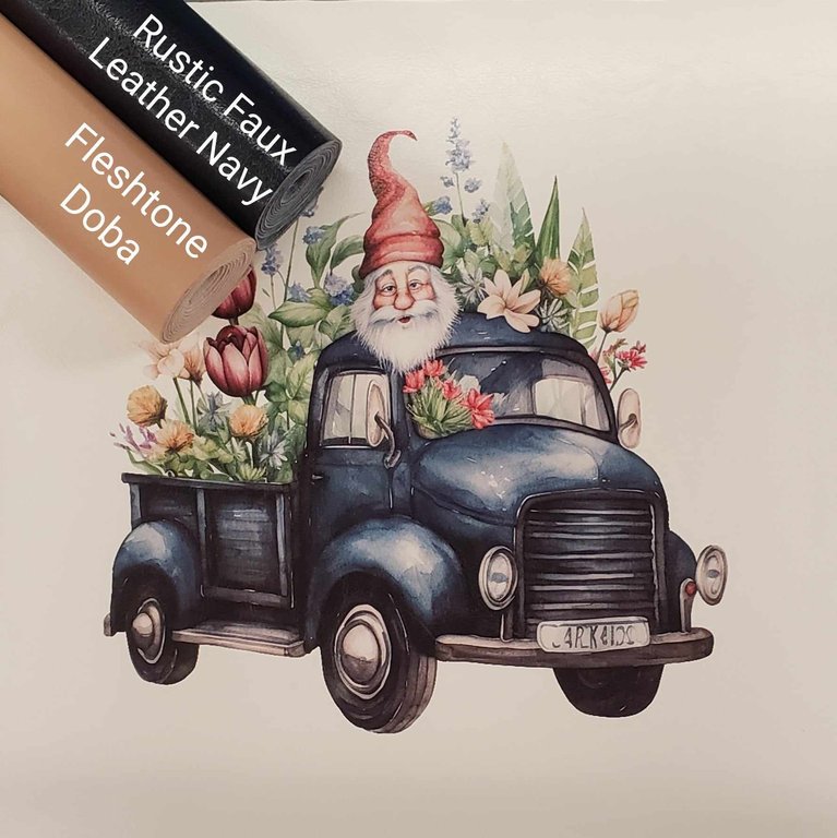 Gnomes on the Go Blue Vinyl Panel