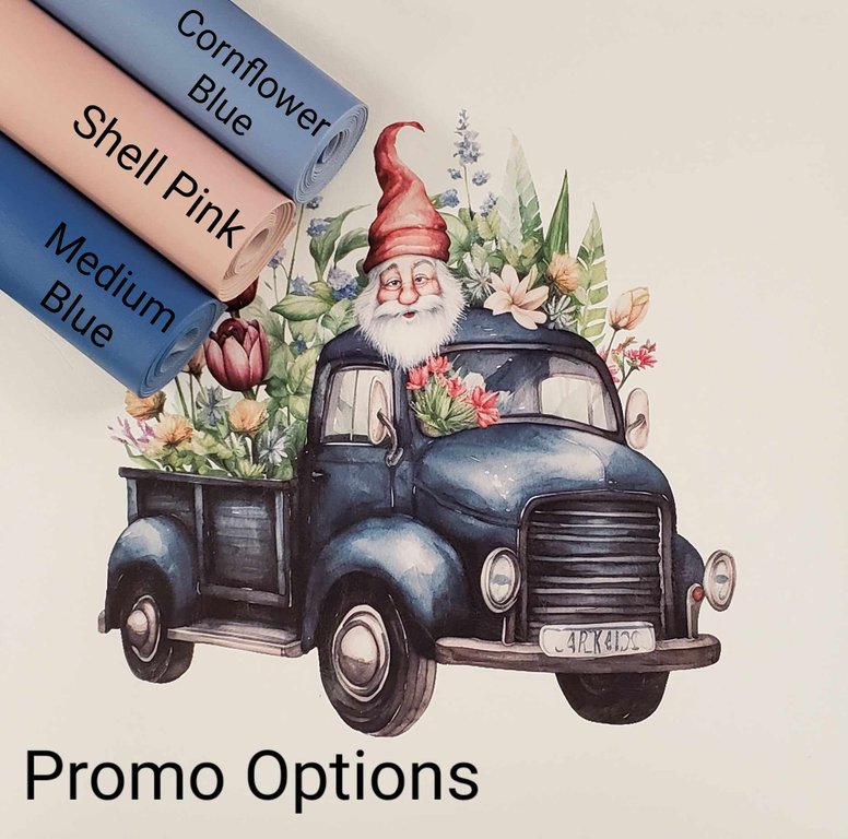 Gnomes on the Go Blue Vinyl Panel