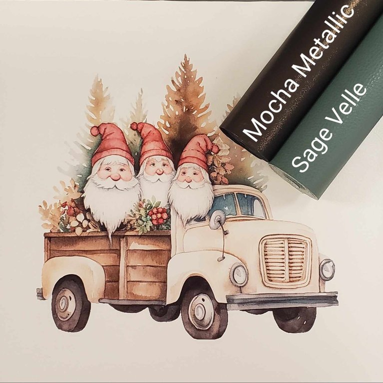 Gnomes on the Go Beige Vinyl Panel