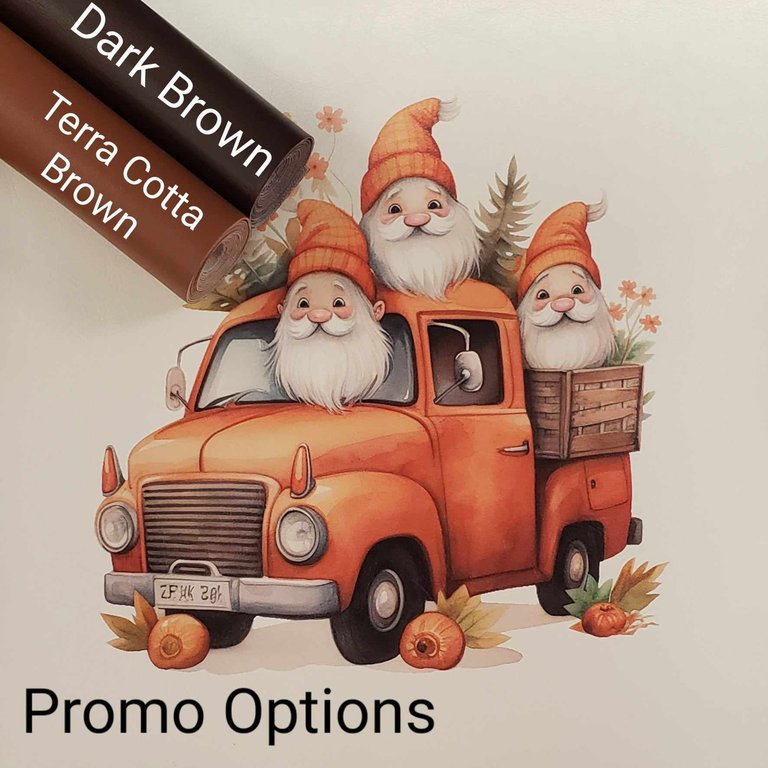 Gnomes on the Go Orange Vinyl Panel