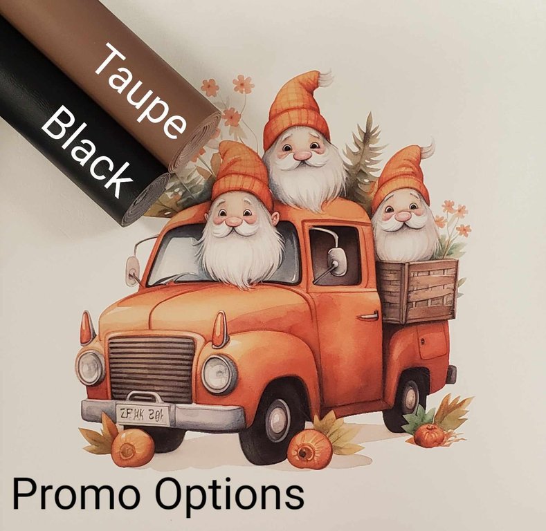 Gnomes on the Go Orange Vinyl Panel
