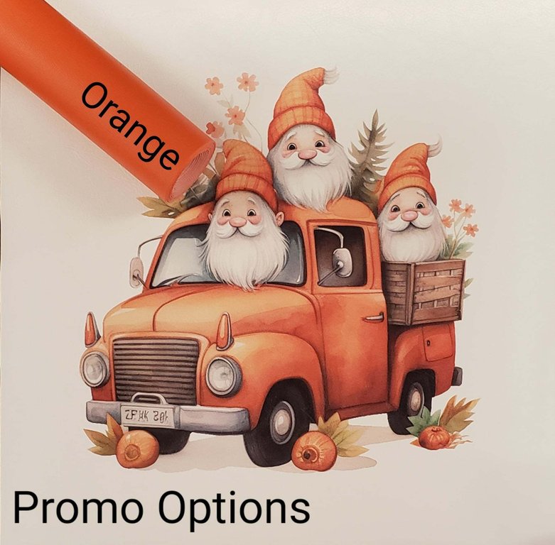 Gnomes on the Go Orange Vinyl Panel