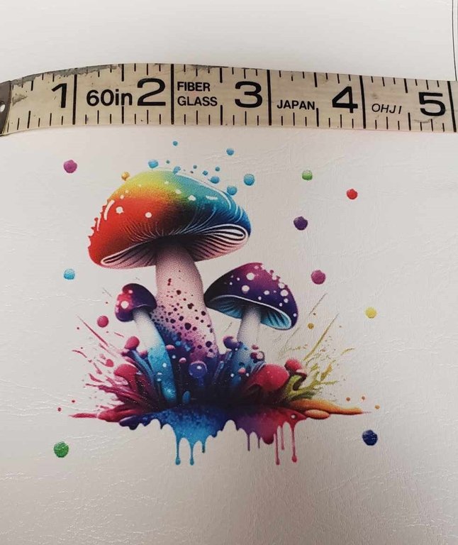 Neon Magic Mushroom Vinyl Panel