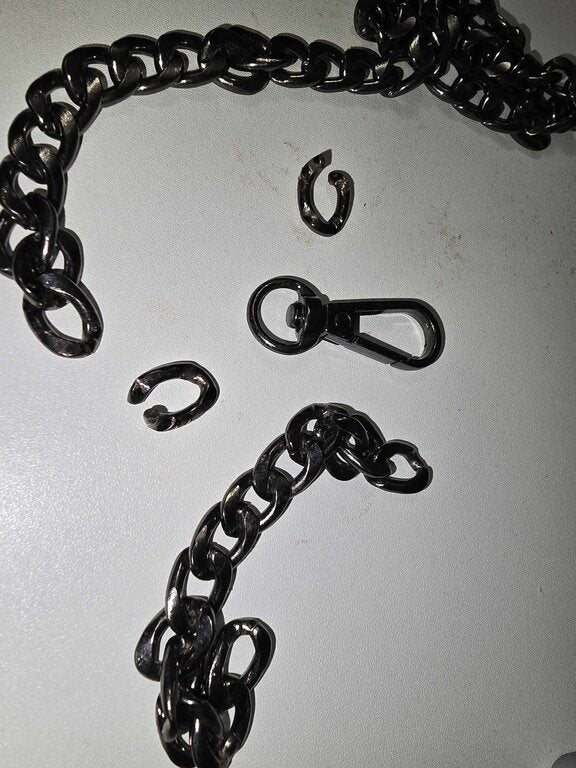 Chain Purse Strap Antique Brass 51"