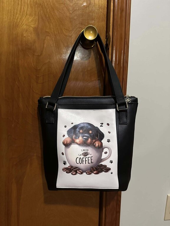 Need Coffee Pup Vinyl Panel