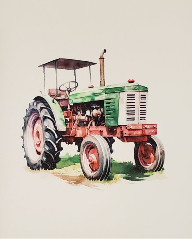 Grandpa's Green Tractor Panel