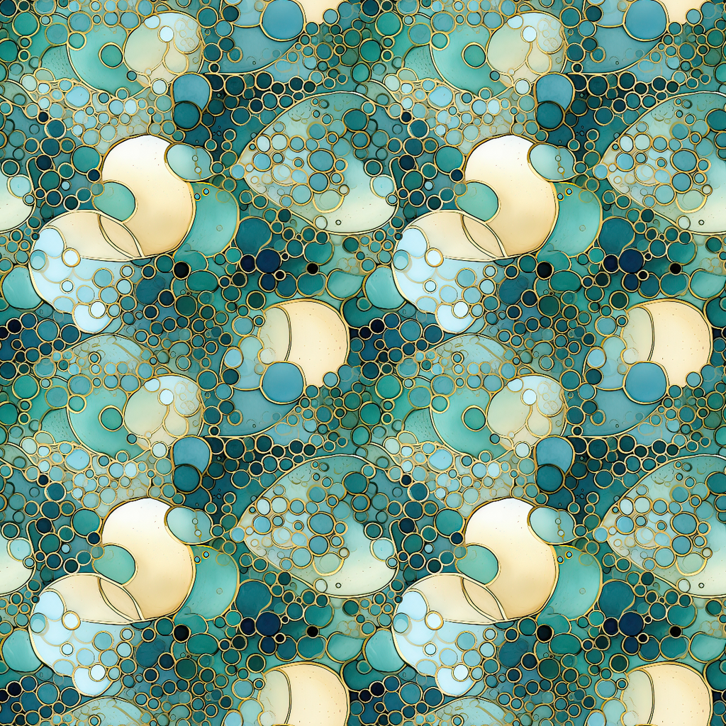 Ocean Bubbles in Gold WPC