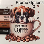 But First Coffee Pup Vinyl Panel