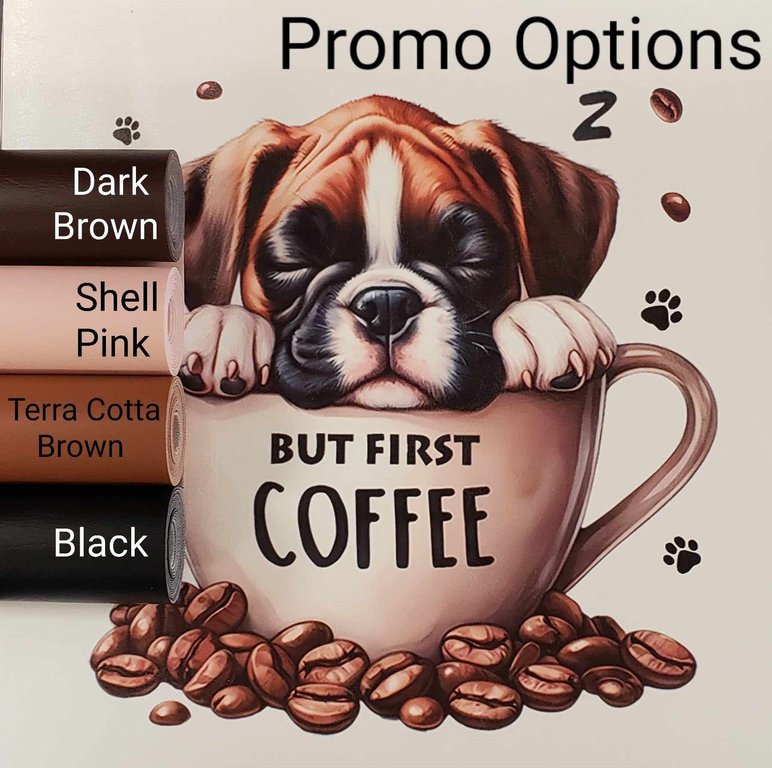 But First Coffee Pup Vinyl Panel