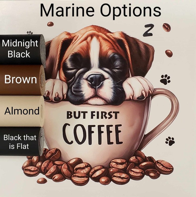 But First Coffee Pup Vinyl Panel