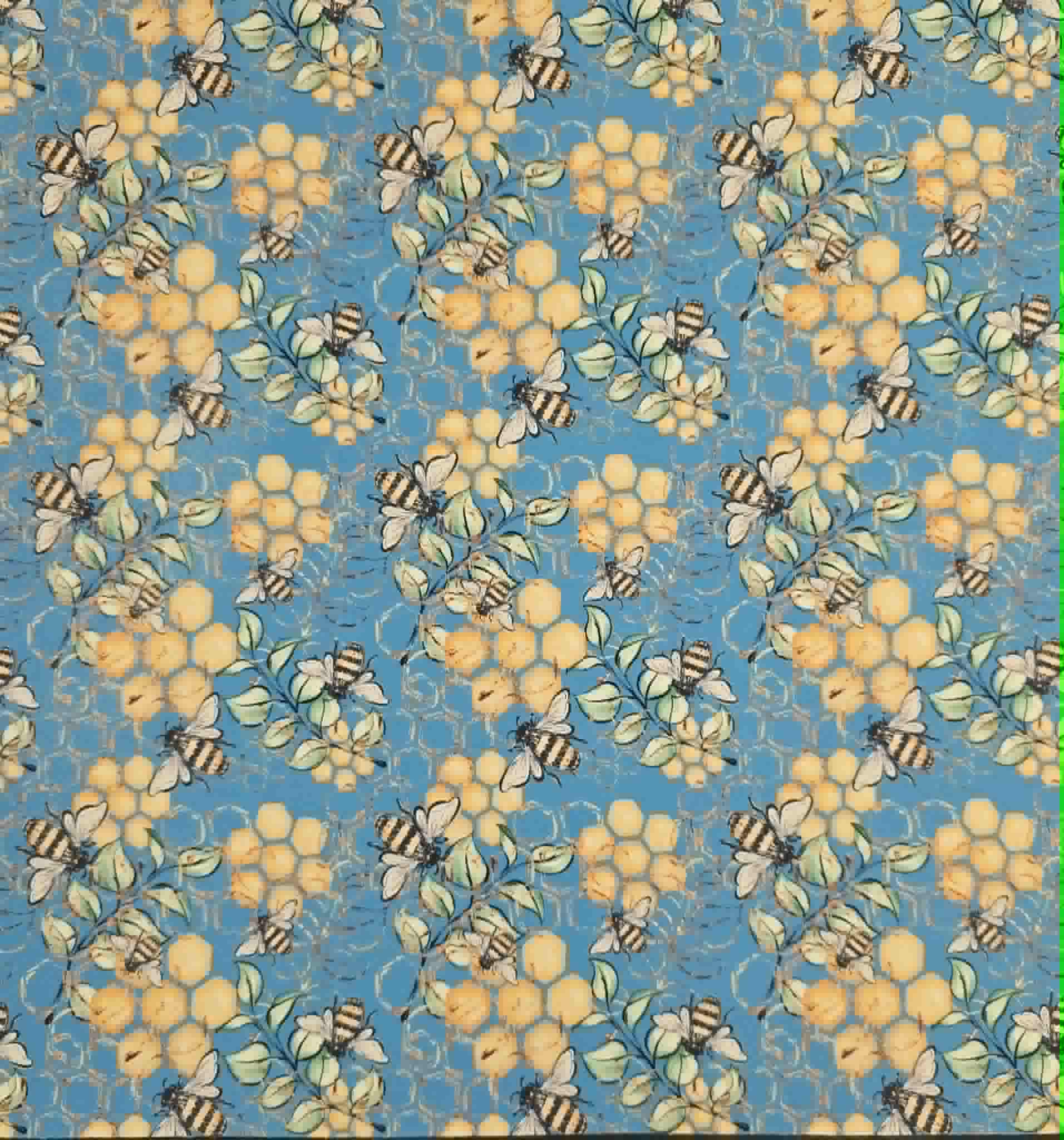 Bee's Knees (Blue Sky) By Honey Bear Studio Vinyl Roll