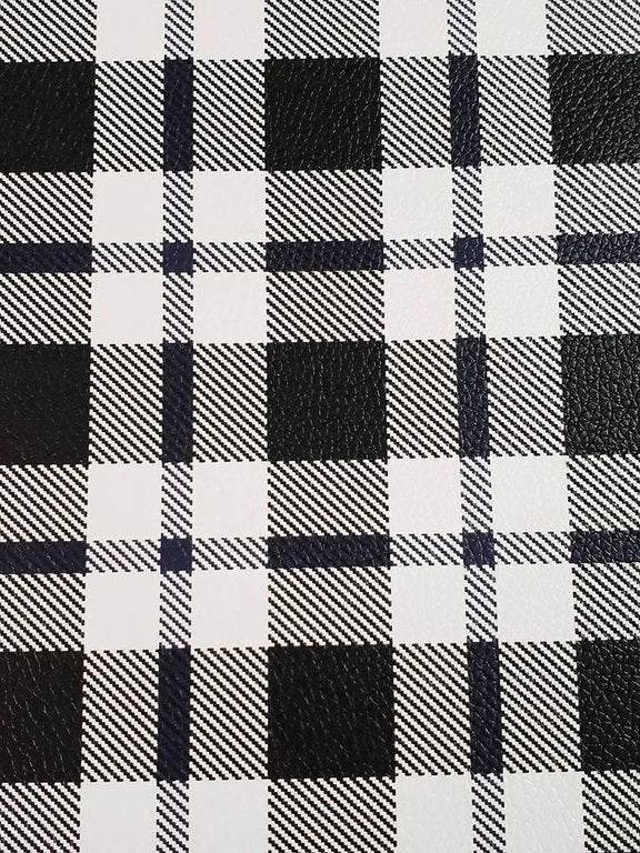 Black and White Larger Plaid Vinyl