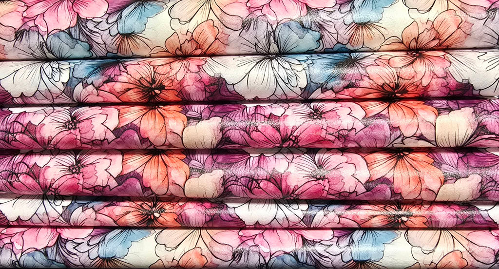 Blushing Ink Flowers Vinyl