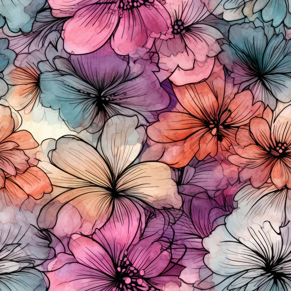 Blushing Ink Flowers WPC