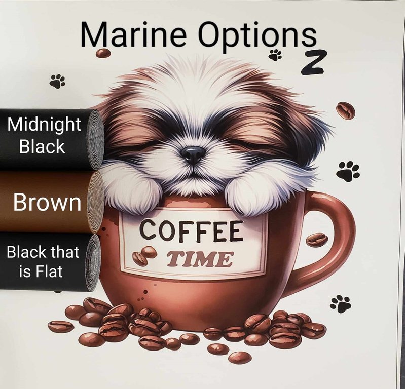 Pup Coffee Time Vinyl Panel