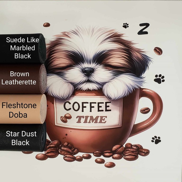 Pup Coffee Time Vinyl Panel