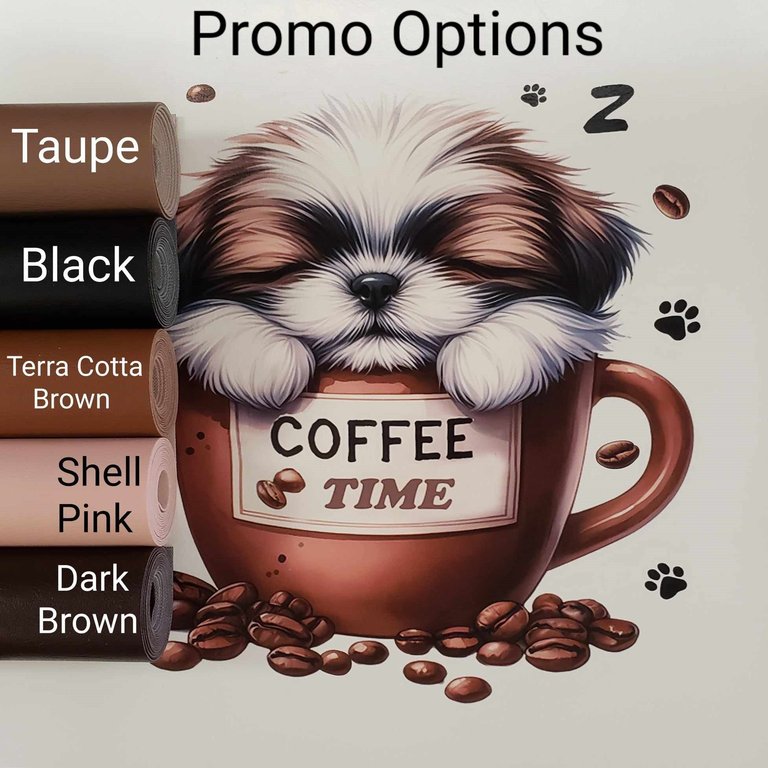 Pup Coffee Time Vinyl Panel