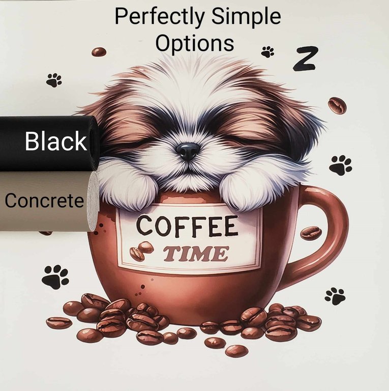 Pup Coffee Time Vinyl Panel