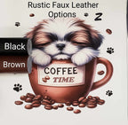 Pup Coffee Time Vinyl Panel