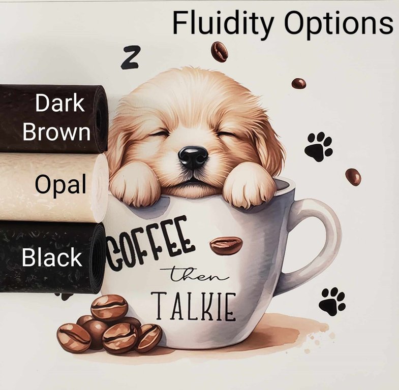 Coffee Then Talkie Pup Vinyl Panel