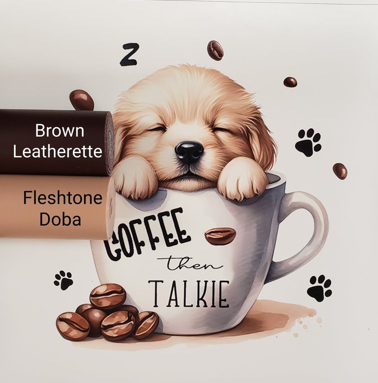 Coffee Then Talkie Pup Vinyl Panel