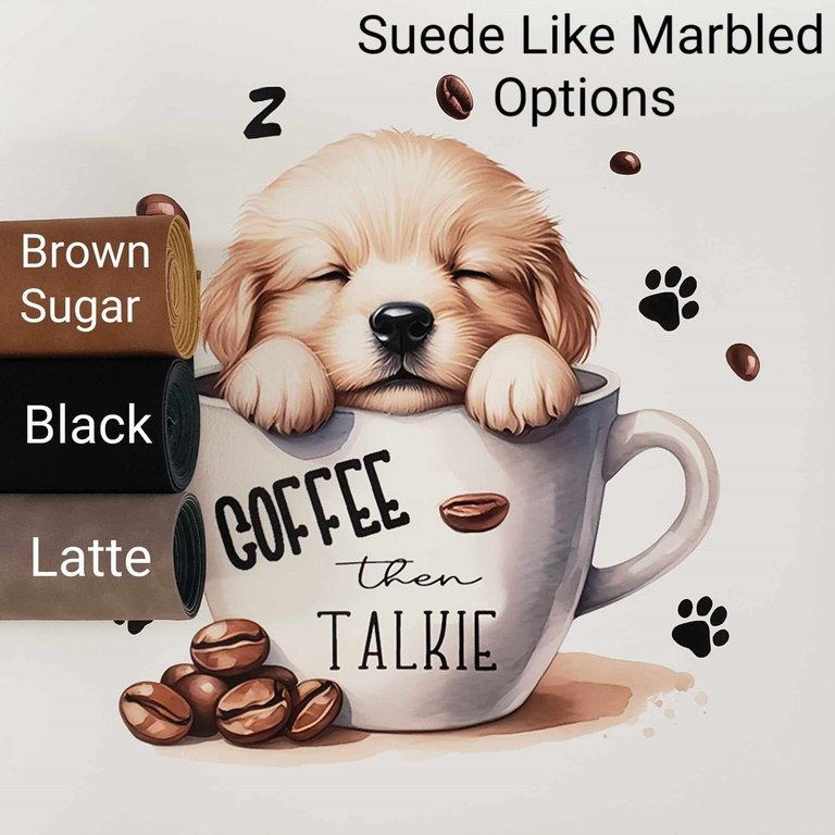 Coffee Then Talkie Pup Vinyl Panel