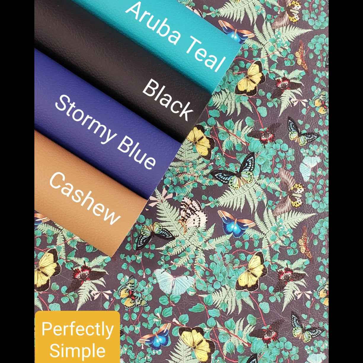 Fancy Flies (Ebony) By Honey Bear Studio Vinyl Roll