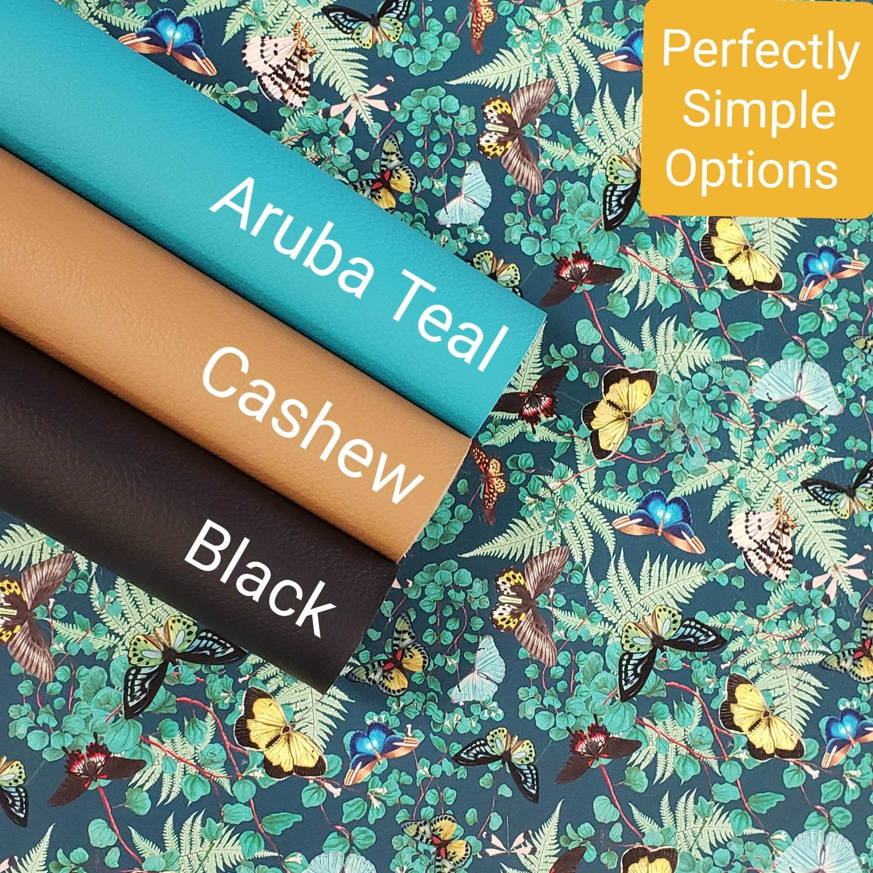 Fancy Flies (Teal) By Honey Bear Studio Vinyl Roll