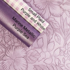 Floral Embossed Heather Purple Roll