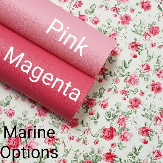 Floral Pink Rose Vinyl Roll