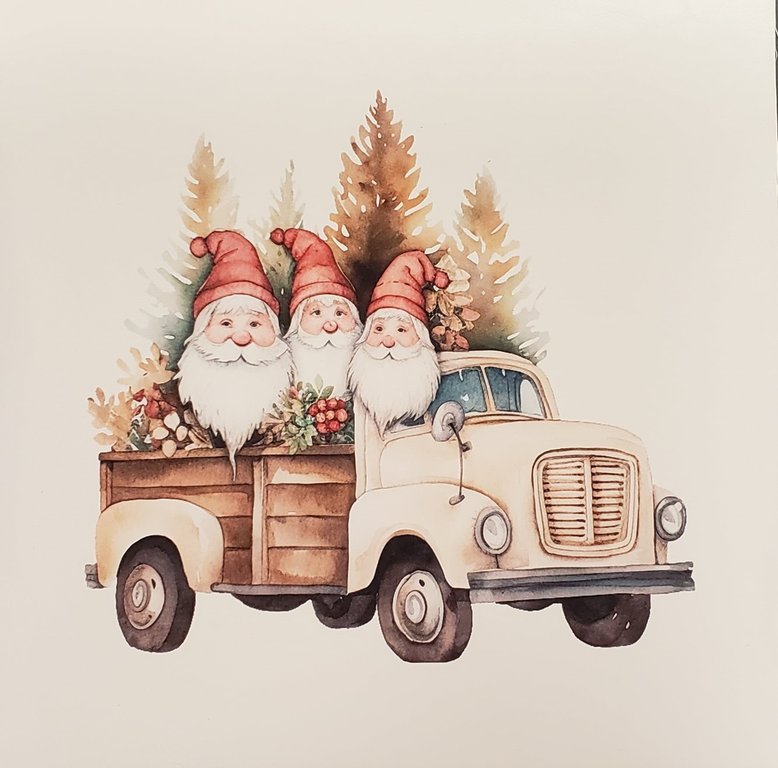 Gnomes on the Go Beige Vinyl Panel