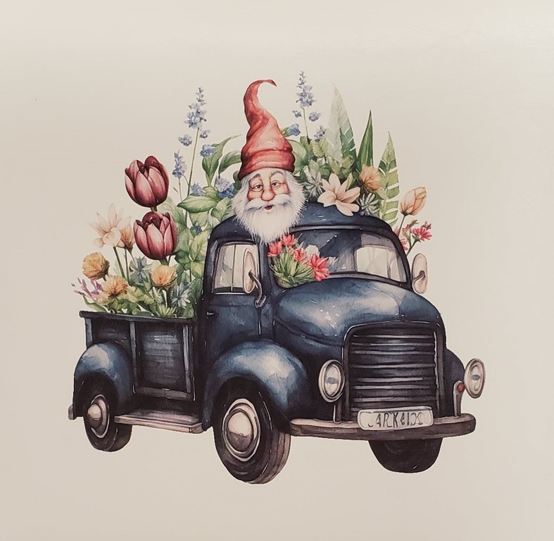 Gnomes on the Go Blue Vinyl Panel