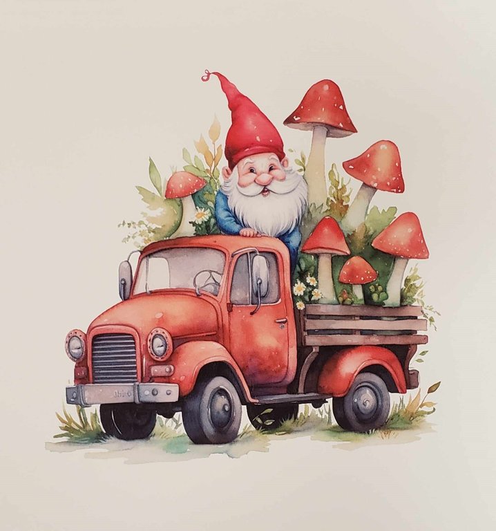 Gnomes on the Go Red Vinyl Panel