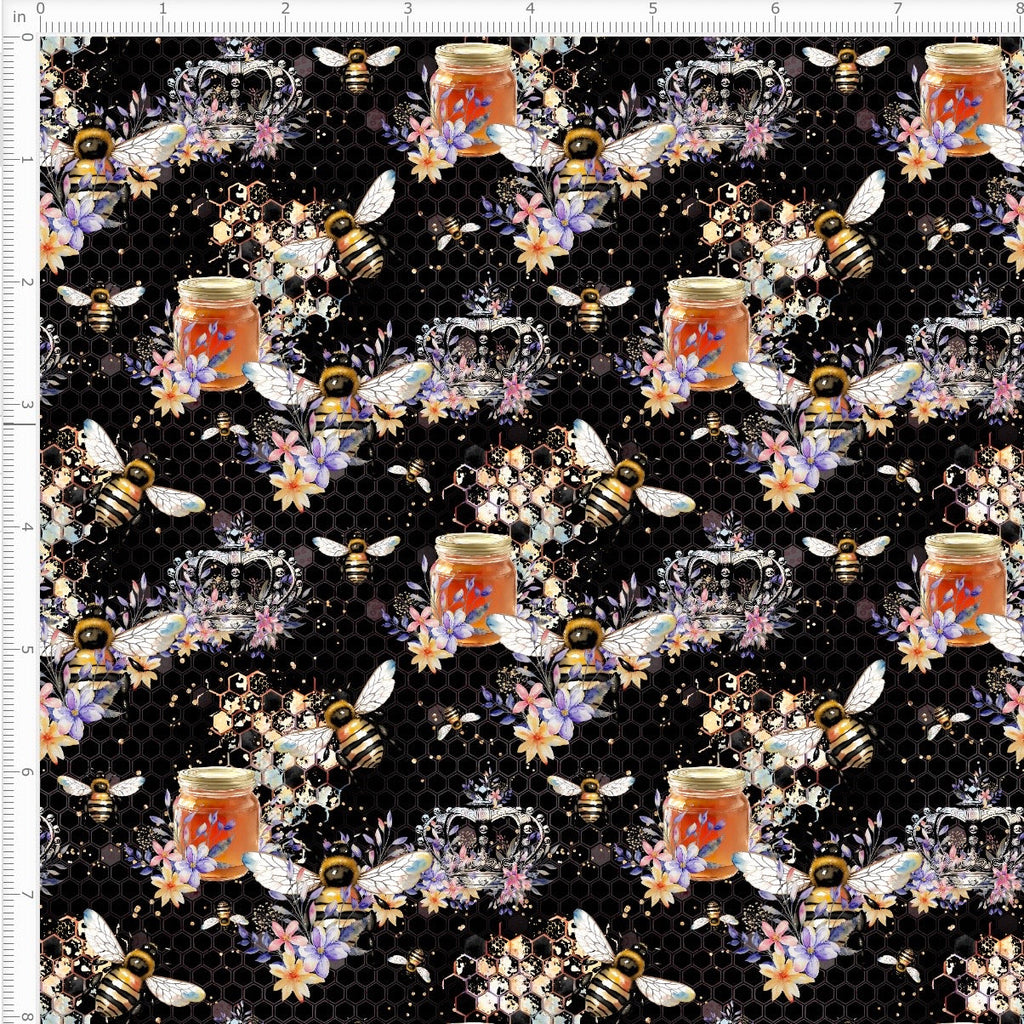 Royal Honeybees on Black WPC