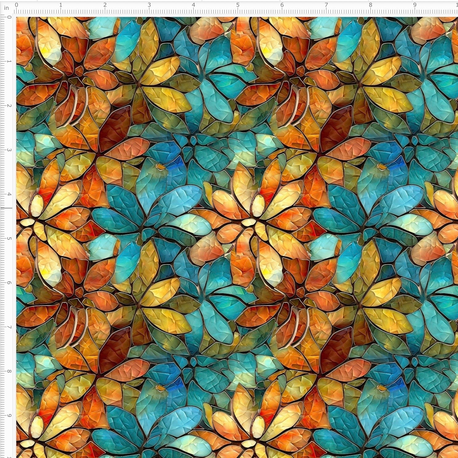 Mosaic in Bright Earth Tones WPC