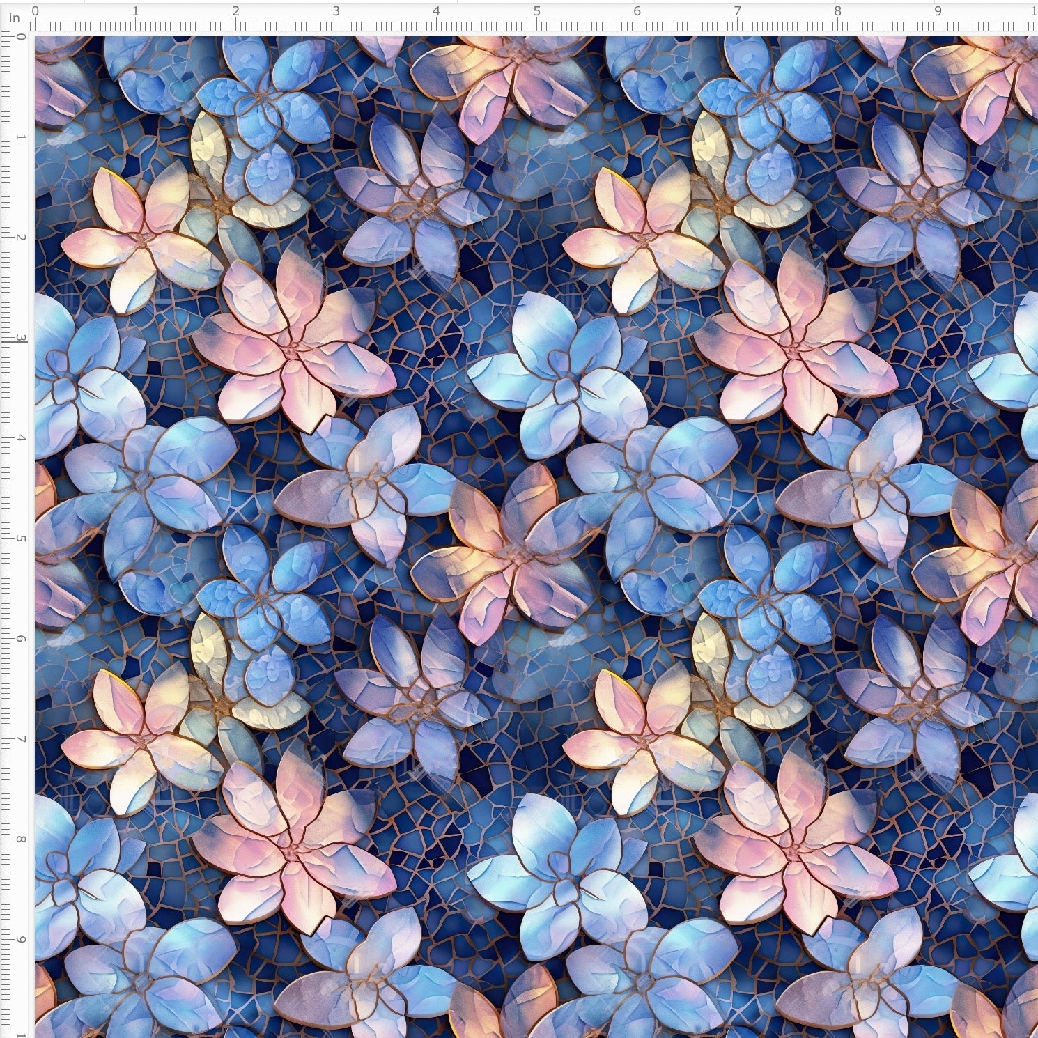 Mosaic in Blue and Pink WPC