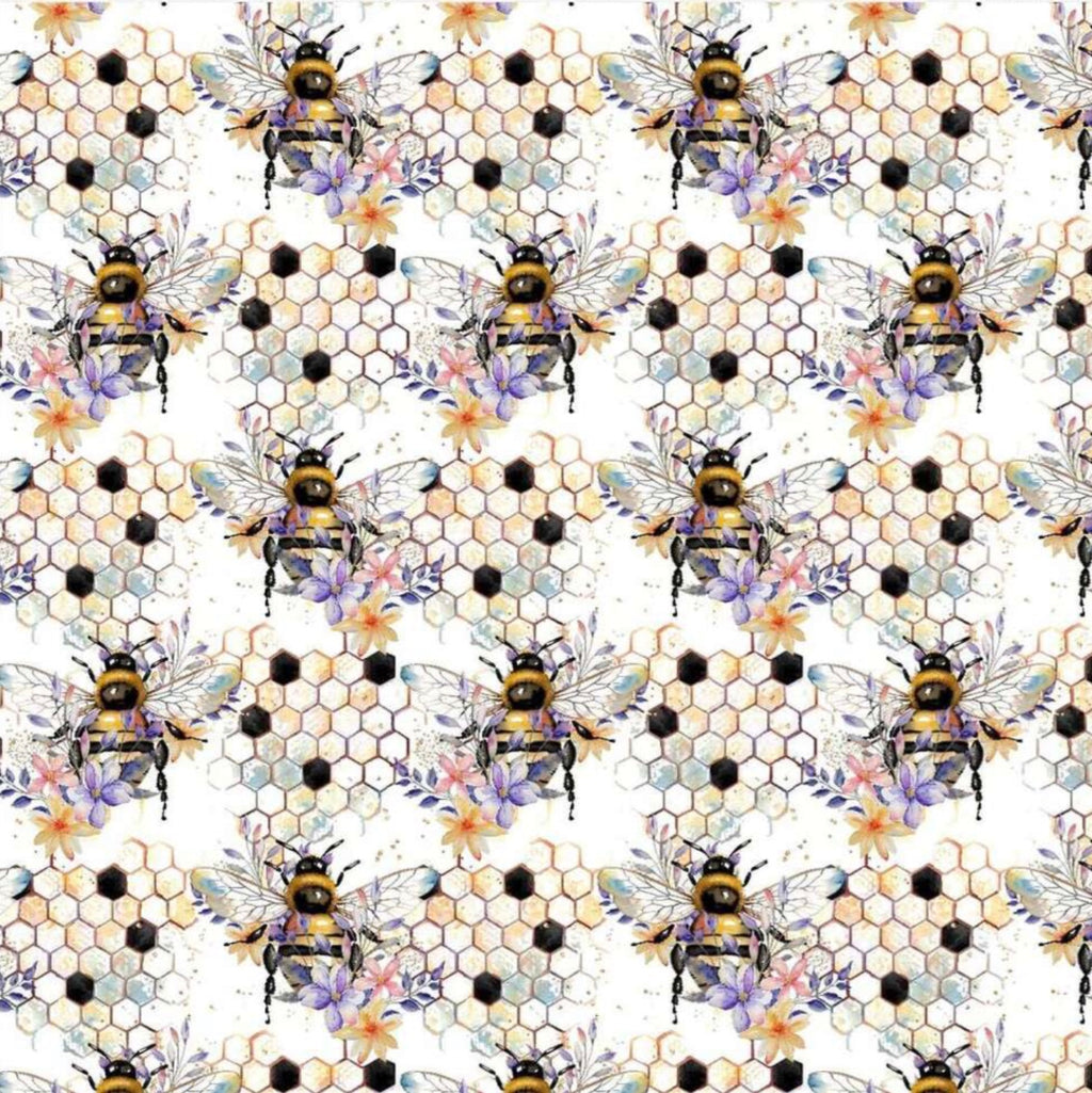 Bumblebees on White TPU/Clear Vinyl
