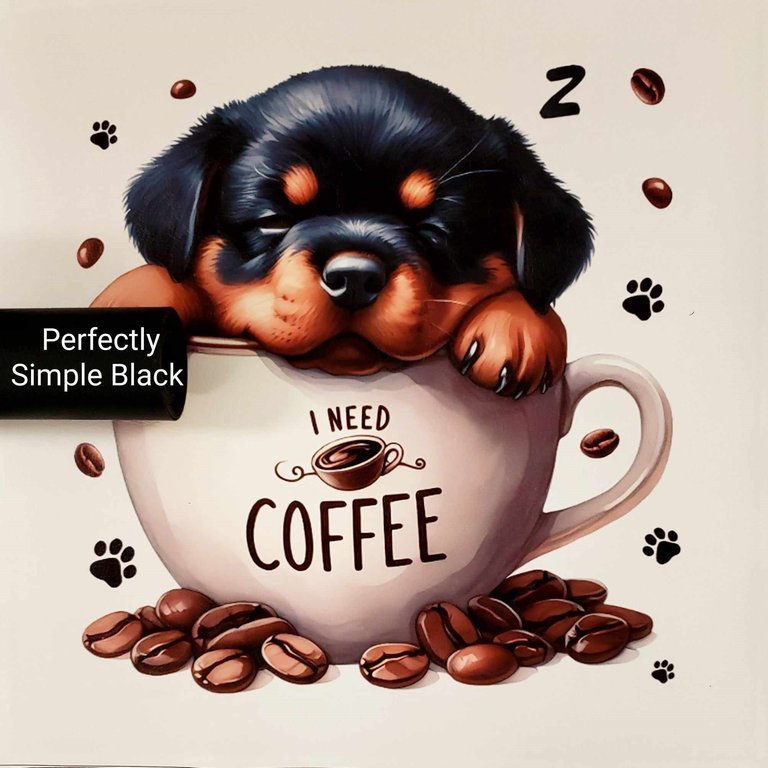 Need Coffee Pup Vinyl Panel