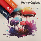 Neon Magic Mushroom #2 Vinyl Panel