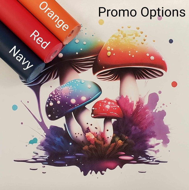 Neon Magic Mushroom #2 Vinyl Panel