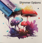 Neon Magic Mushroom #2 Vinyl Panel