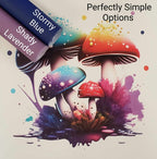 Neon Magic Mushroom #2 Vinyl Panel