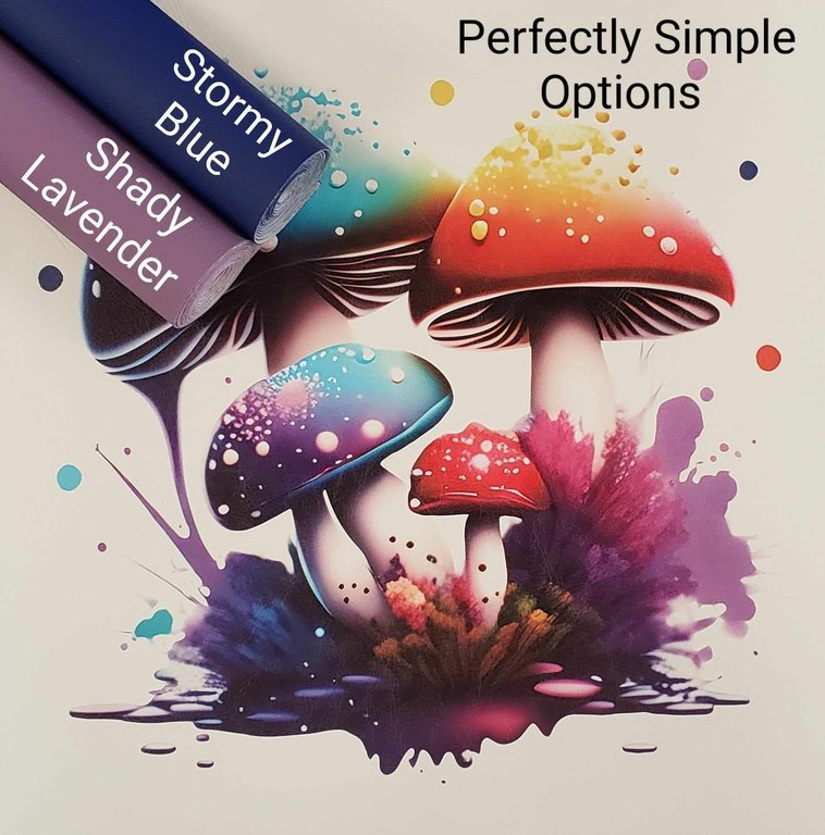 Neon Magic Mushroom #2 Vinyl Panel